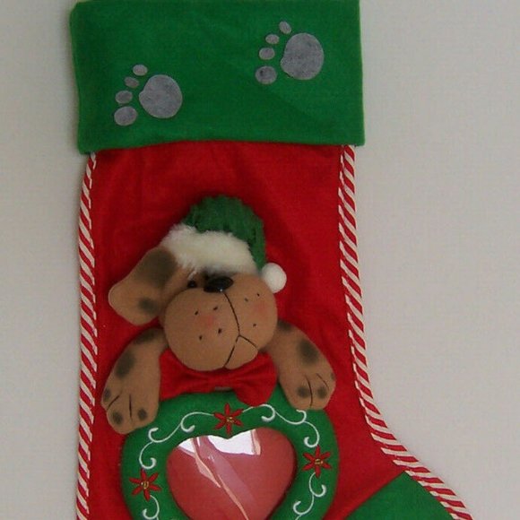 Dog Lover Photo Holder Christmas Stocking - Picture 2 of 7